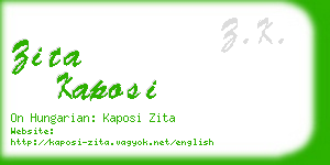 zita kaposi business card